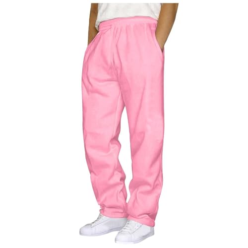 Generisch Pantalones de chándal para hombre, pantalones de deporte, cómodos y ligeros, pantalones de ocio, pantalones de ocio, transpirables, pantalones de entrenamiento suaves 2026, Rosa., S