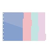 Filofax A5 Notebook Pastel Colored Index Set, 4 Movable Indexes (B152015)