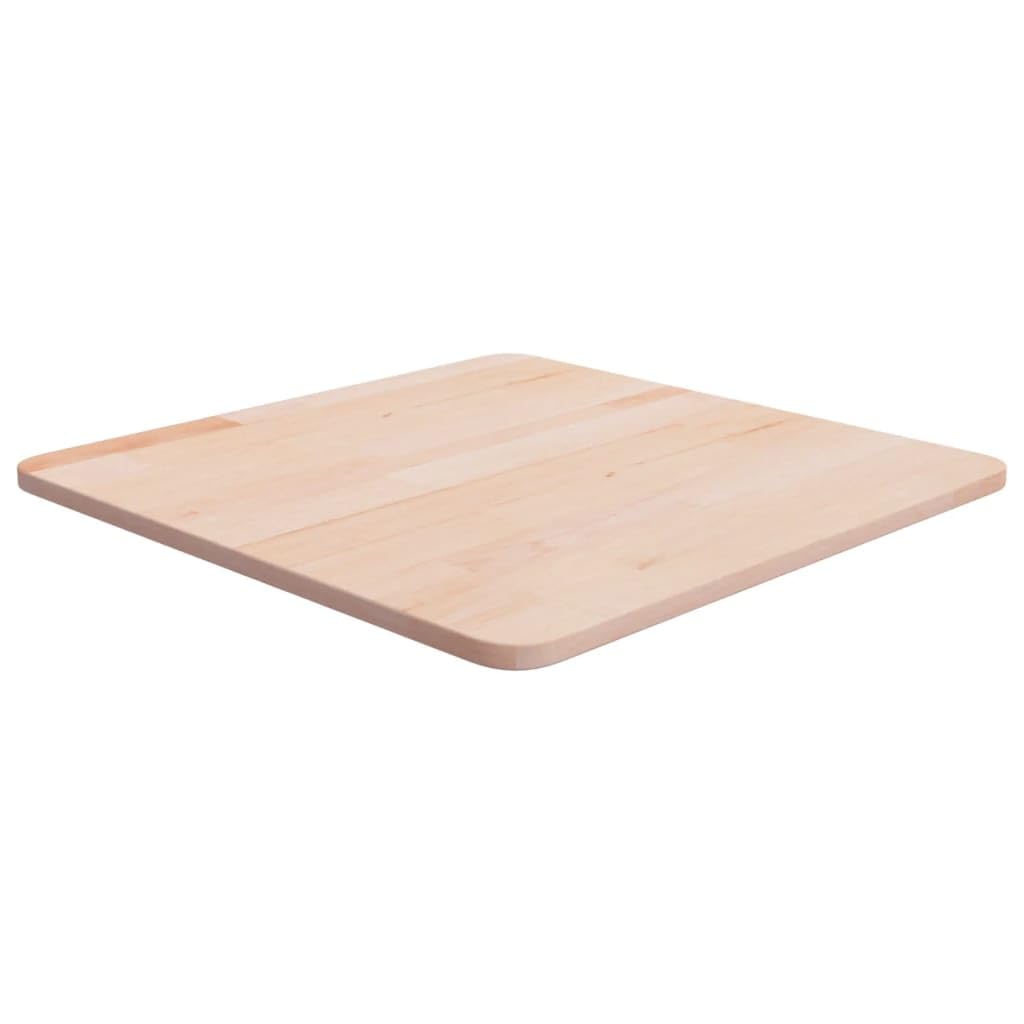 vidaXL quadratische Tischplatte aus massiver Eiche, 50 x 50 x 1,5 cm, unbehandelt