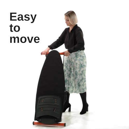 Bügeltisch mit Saug und Blasfunktion, Bügelbrett mit Rollen, Zusammenklappbarer, platzsparender...