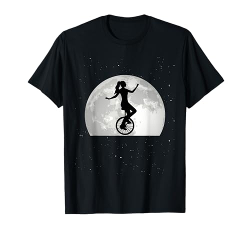 Einrad Mond Einradfahrer Unicycle Einrad T-Shirt