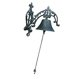 TUXCAXI Elegante Campana de Cena de Estilo rústico, de Metal, para Montar en la Pared, Decorativa, Ideal para Cualquier Espacio Interior y Exterior, Puerta