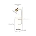 Hsyile Lighting KU300217 Contemporary Modern Creative Floor Lamp with a Table,Suitable for Living Room,Den,Office,Bedroom - E26 Base - Brushed Brass Finish