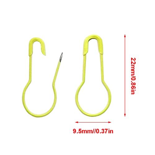 Yosawo 500 pcs Safety Pin Clothing Tag Pins Bulb Pin Metal Gourd Pin Calabash Pins for Hand Sewing DIY Crafts Home Accessories (Yellow) - Image 2