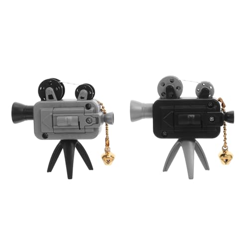 TOYMYTOY 2個迷??古映画放映機フィギュア 手巻き式フィルムプロジェクター ミニ卓上装飾品 レトロスル 家やオフィス用のインタラクティブ