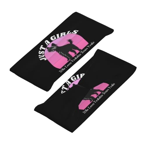 Just A Girls Who Loves Yorkshire Terrier Yorkie Adjustable Sports Headband Moisture Wicking Sweatband for Running Workout4