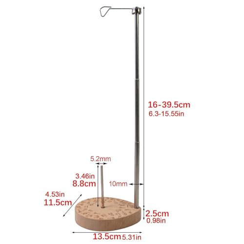 Soporte de hilo ajustable de costura portahilos para acolchado y bordado 3