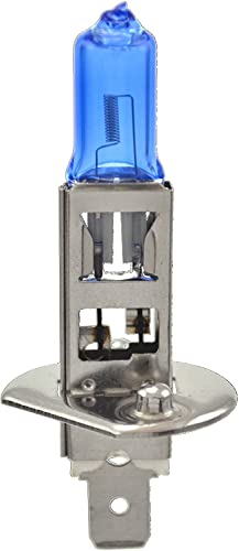 Lampadina alogena per fari Super white 4000 K 12V 100 W H1 Car Headlight Bulb +200% (2 Pack)