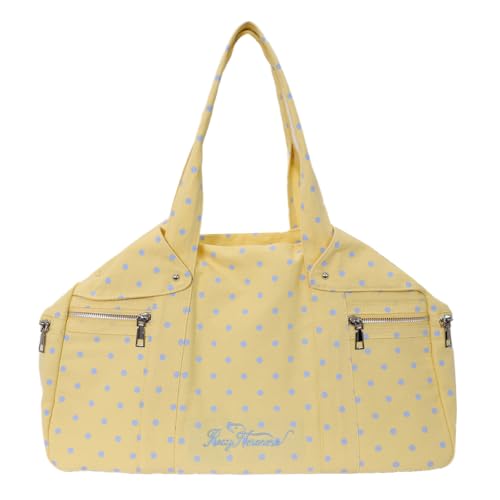 Grand sac de voyage à pois femme grande capacité et multipoche