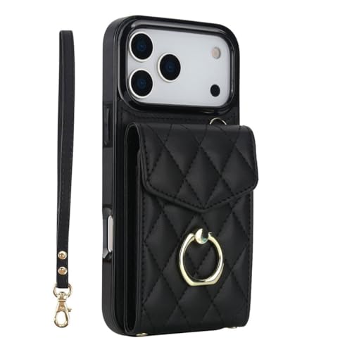 Étui cuir iPhone 17 Air noir idéal pour voyager léger sans portefeuille