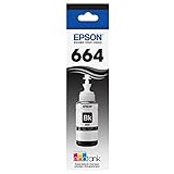 EPSON T664 EcoTank -Ink Ultra-high Capacity Bottle Black (T664120-S) for Select Epson EcoTank...