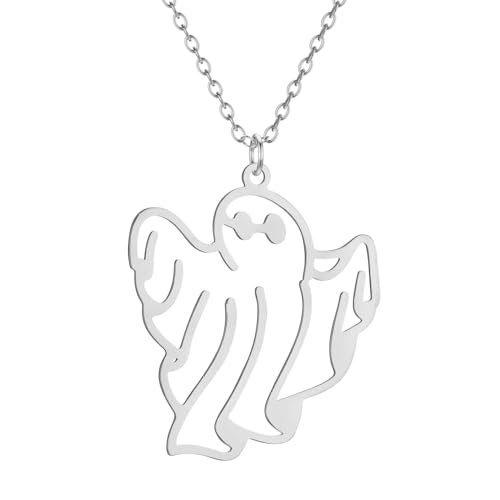 Collier fantôme Halloween : idée cadeau bijou mixte original