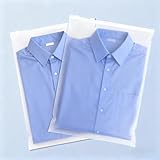 200PCS Clothing Packaging Bags 10x13 Inch-Plastic Zipper Apparel Bags for Shirts,Socks,Underwear|Reusable Frosted Packaging Bag for Shipping,Travel & Small Business-No Vent Holes (200 Pcs)
