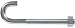 Hardware Essentials J-Bolt with Hex Nut (1/2