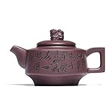 BNFD Teekanne Lila Ton-Teekanne Lila Ton-Teekanne mit großem Fassungsvermögen Handgemachte Kung-Fu-Tee-Set Haushalts-Teekanne
