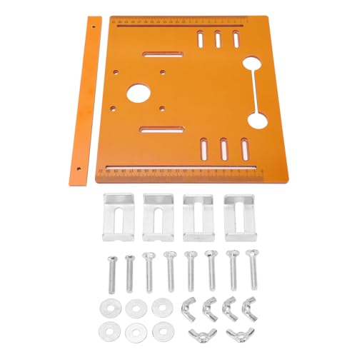 Placa Base de Sierra Circular, Placa Base de Máquina de Corte Ajustable de 0-7,5 Pulgadas, Tabla de Posicionamiento de Respaldo, Herramienta de Riel Guía de Sierra Circular