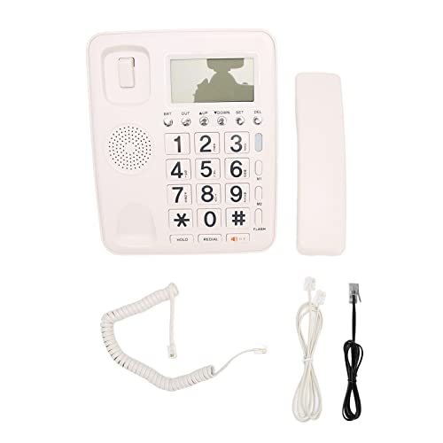Telefone padrão com fio KXT719CID, telefone fixo com identificador de chamadas e porta dupla, telefo