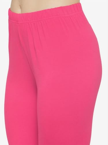 Image of ZAYANQA Combo of 2 Slim Fit Women /Girls Solid Stretchable Cotton Ankle Length Leggings with Ultrasoft Wide Elastic Waistband |Comfortable |Fashionwear|