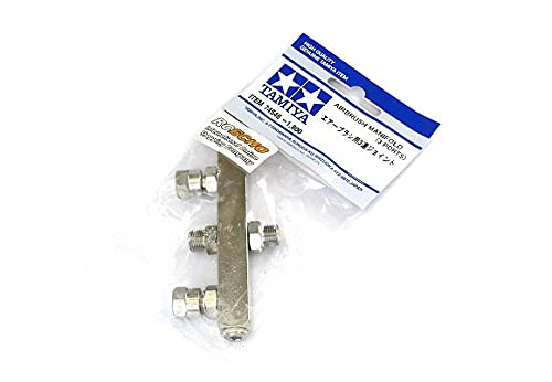 Tamiya 74546 Airbrush Manifold de 3 vías con acabado metálico duradero
