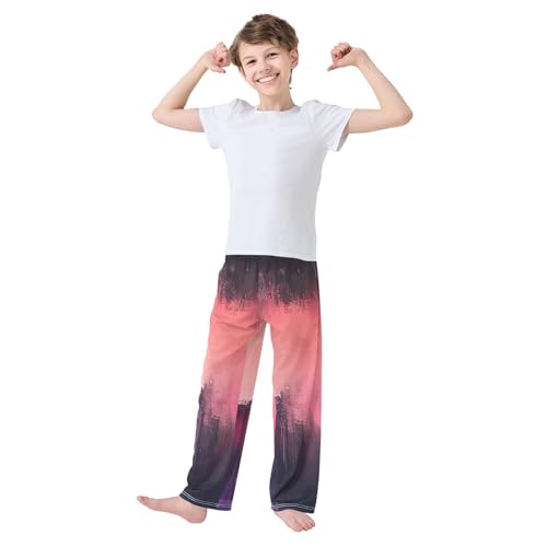 Boys' Pants Ombre Pigment Long Bottoms Jogger Pants Elastic Waist Trousers with Pockets S-XL2