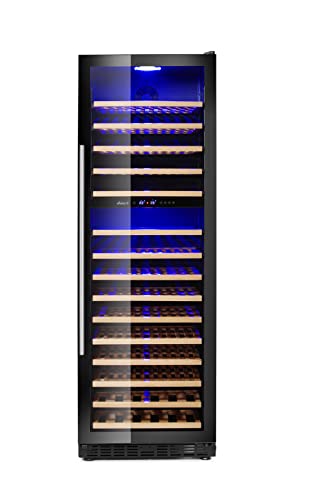 HENDI Weinkühlschrank, mit 2 Zonen, Getränkekühlschrank, Platz für 160 Flaschen, 447L, 220-240V, 150W, 595x685x(H)1795mm