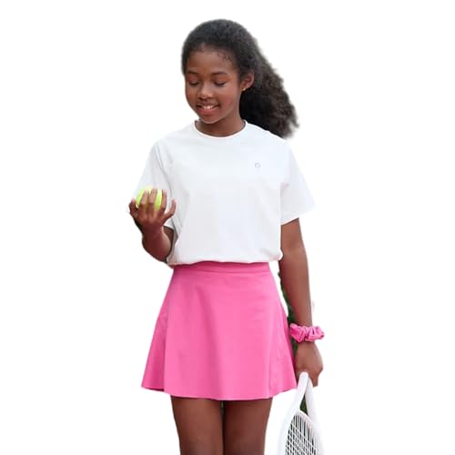 PATPAT Girls Sports Set, Quick-Dry UPF Tee & Bamboo Skort, Flowy Athletic Outfit for Tennis & Outdoor Play, Size US12/L