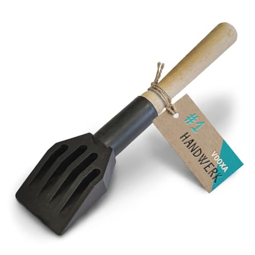 VOOXA Pelle en bois sans éclats pour soulever des panneaux en verre et plastique résistant, 65 x 20 x 277 mm, noir, cadre de porte/fenêtre