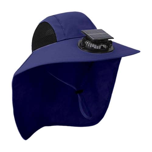 Generisch Sombrero solar con ventiladores para el sol, con carga USB, para hombre y mujer, para actividades al aire libre, como senderismo, viajes, jardinería y