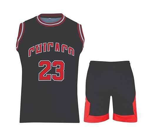 VEGAS Kit Baloncesto, Camiseta Baloncesto 2 Piezas y Cortos, Traje Baloncesto sin Mangas, Camiseta Baloncesto para Adultos (FR/ES, Letras, M, Regular, Regular, Black)