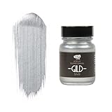 Guild Lane GILD Metallic Acrylic Enamel Paint - Silver - For Wood, Metal, Glass, Furniture & Crafts - Water-Based, Non-Tarnish Finish - 30ml Jar - Made in Britain