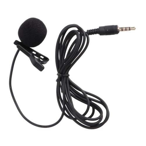 Hemoton Metal Lapel Mic Condenser Phone Wide Frequency Response Clip-on for Chatting Recording