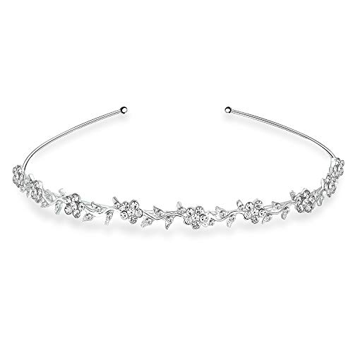 Czemo Diadème de Strass Cristal Serre tête Femme Couronne de Mariage Bandeau Cheveux Bijoux