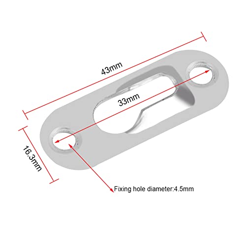 Image of 40 Pcs Silver Keyhole Hangers, Unique Protruding Design Key Hole Hanger Bracket, Invisible Shelf Hanger Picture Hanging Hardware for Picture Frame or Frames Connection