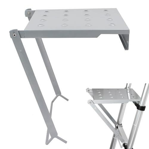 Plataforma de trabajo de escalera plegable resistente taburete de hierro estable para uso en interiores y exteriores para mejoras del hogar y tareas multiusos