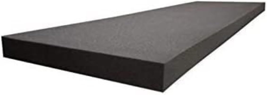 GoTo Foam 1" x 24" x 72" Black Upholstery Foam Sheet - 1.8 Density, Firm (44 ILD), Open-Cell Polyurethane - Cushion Replacement, DIY, Soundproofing (Pack of 3)
