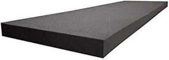 GoTo Foam 1" x 24" x 96" Black Upholstery Foam Sheet - 1.8 Density, Firm 44 ILD, Open-Cell Polyurethane - Cushion Replacement, DIY, Soundproofing