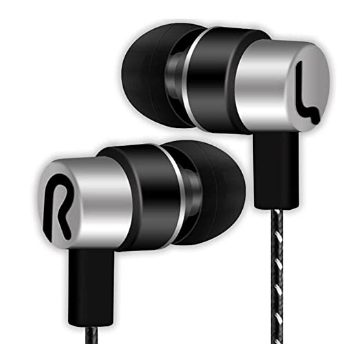 FASHIONTEYY Auriculares con Cable de Moda,Monitores intrauditivos con Cable de 3,5 mm y 1 Clavija | Auriculares De Natación con Cable De Extensión De Audio Estéreo, con Cable, Negro para Teléfonos