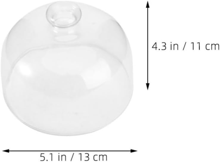 2pcs Glass Cake Cover Dome for Food and Cakes, round Shape with Moisture Protection and Easy to Clean, for Preserving Food and Everyday Use