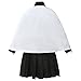 Moalioi Kanao Cosplay Costume White Cloak Clothes Halloween Party Robe Shawl Kimono Uniform Full Set With Wig (Kanao, L)