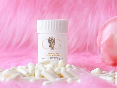 Boric Acid Suppositories - Boric Acid Vaginal Suppositories w/Applicator - Feminine Care - Healthy Vagina - 100% Pure Boric Acid - Boric Acid for Womens Health - Boric Acid Intimate Health