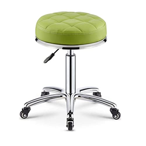 MOMOBC Taburete con Ruedas, Taburete neumático para mecánico, Asiento Ajustable para Taller, Silla Redonda móvil de Baja Altura (Color: Gris Oscuro), Talla única, Gris Oscuro (marrón Rojizo).