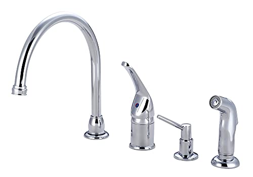 Crazy Clearance Kingston Brass KB821K1 Chatham Widespread Kitchen Faucet, 9" Spout Reach, Polished Chrome