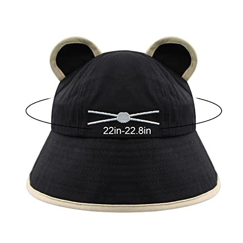 Amamcy Cute Cat Bucket Hat For Women Girls Fisherman Cap Outdoor Wide Brim Bowler Cloche Beanie Cap Spring Summer Fall Hat #TOP2