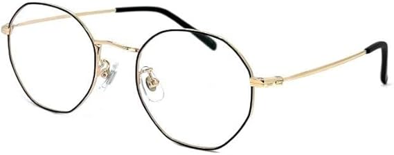 Amazon レディース メガネ 2394 1 オクタゴン 型 フレーム 眼鏡 メタル 細身 おしゃれ ファッション眼鏡 通販