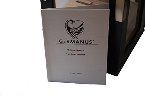 GERMANUS Turricula Humidor with Digital Hygrometer and GERMANUS Crystal Humidifier in Black