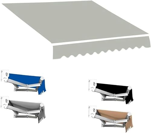 Tela de repuesto retráctil para toldos con tejido impermeable gris 2
