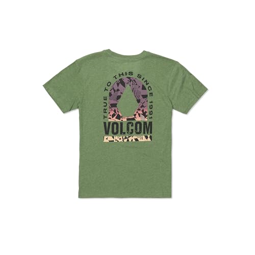 Volcom Big Boys Filler Up Short Sleeve Tee Green2