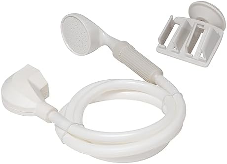 Simply Clean Portable Shower Head with Hose, Single Setting, White image 5