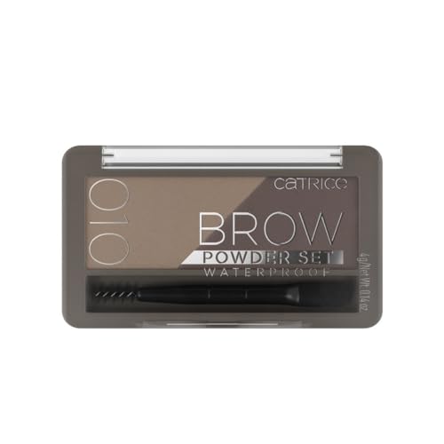 Catrice Brow Powder Set Waterproof Eyebrow Set, No. 010 Ash Blonde, Multicoloured, 2 Brown Tones, Long Lasting, Instant Result, Matte, Vegan, Waterproof, Microplastic Particles Free (4g)