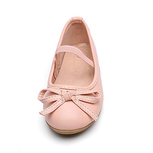 Girl's Ballerina Flat Slip on Ballet Dress Shoes Pink 9.5 M US Toddler3